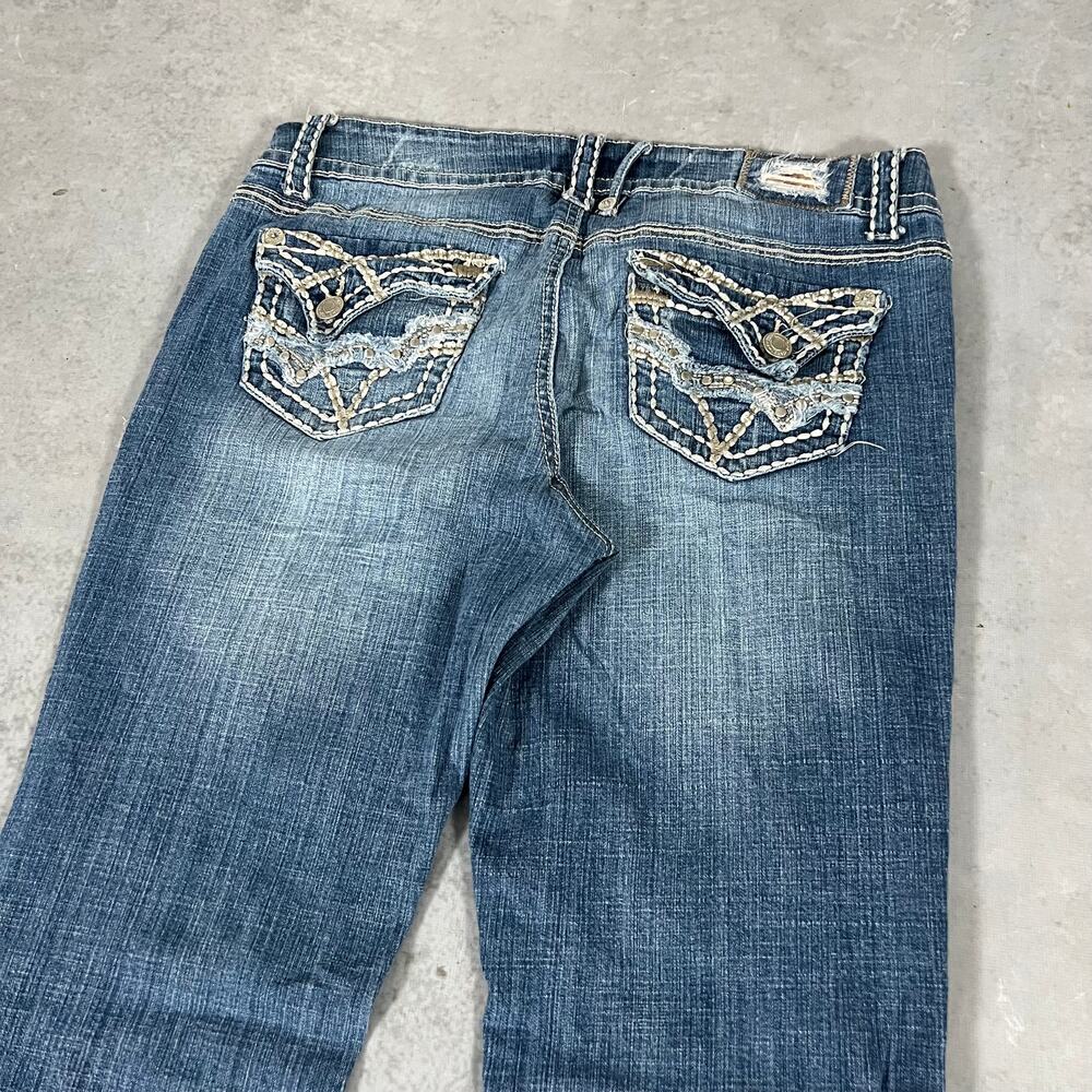 Bootcut Low Rise Hydraulic Women’s Stretch Western Flare Denim Jeans Size: 13/14 - Picture 10 of 11
